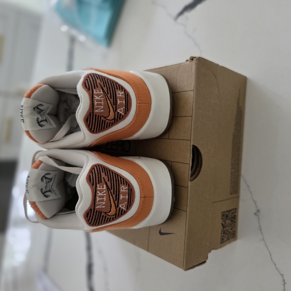 Nike Men's White and Orange Sneakers - Picture 2 of 7